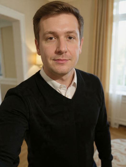 Nowy swetr męski czarny w rozmiarze L