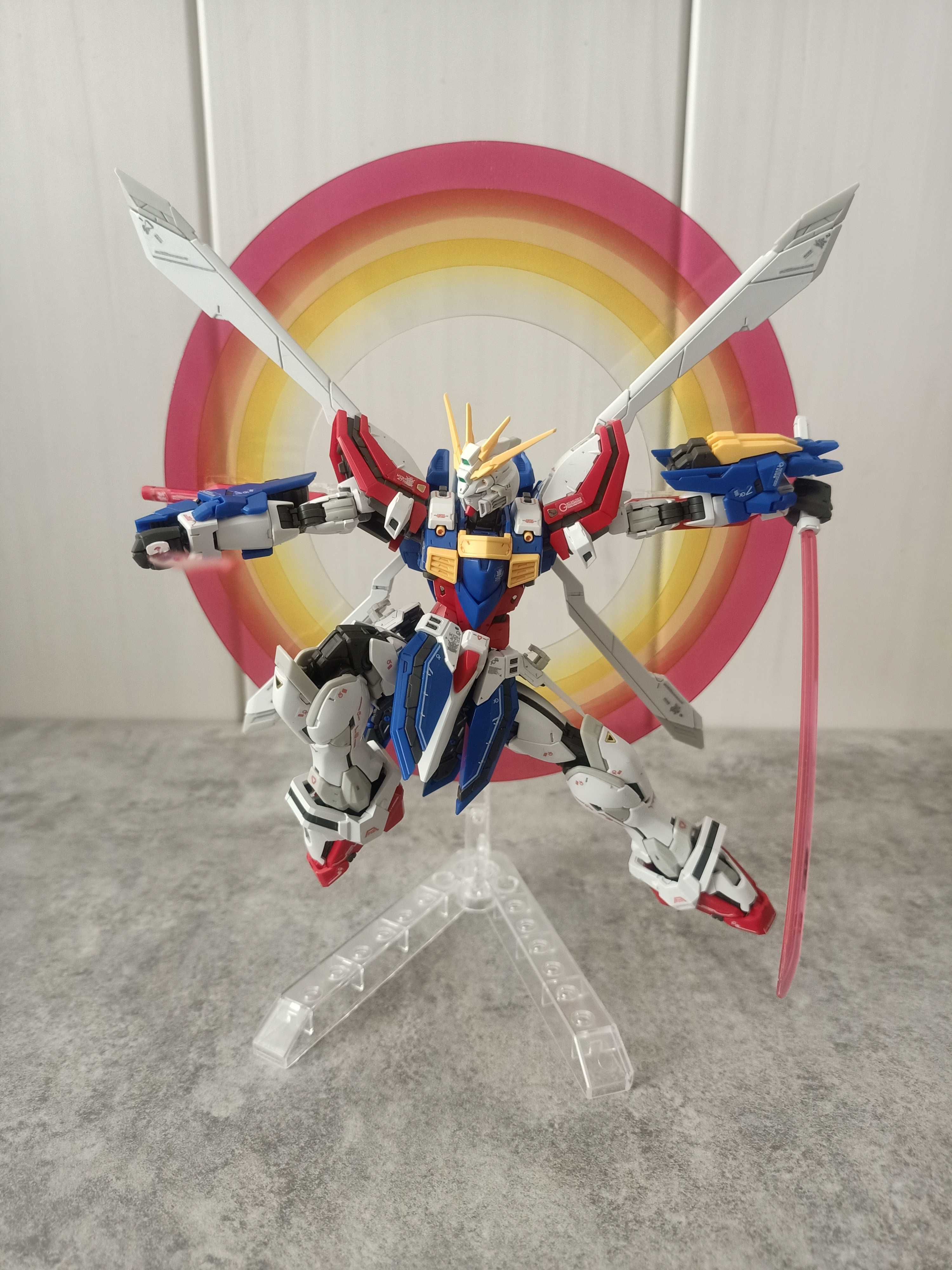 Bandai 1/144 RG God Gundam złożony gunpla