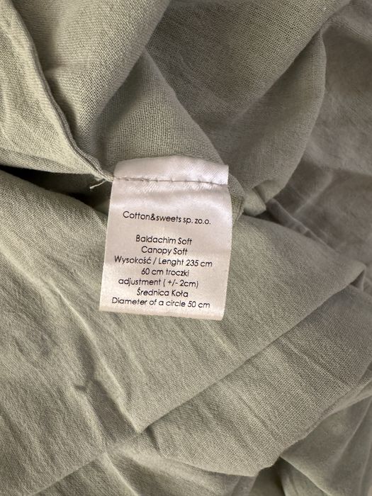 Baldachim bawełniany Cotton and Sweets szałwiowy pustynna zieleń