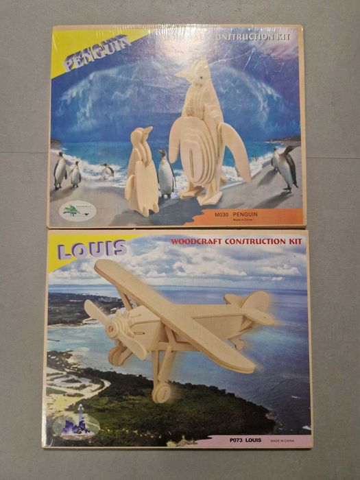 Drewniane modele do składania - 2 zestawy