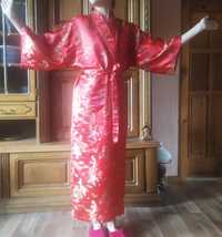 Szlafrok satynowy rayon atlasowy japoński kimono M / s m l xl xxl