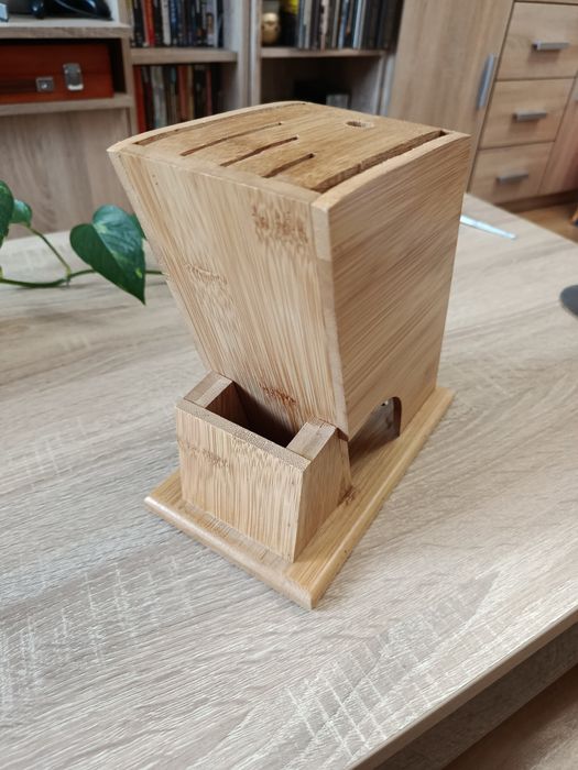 Stojak Organizer na Noże Bambus Drewniany