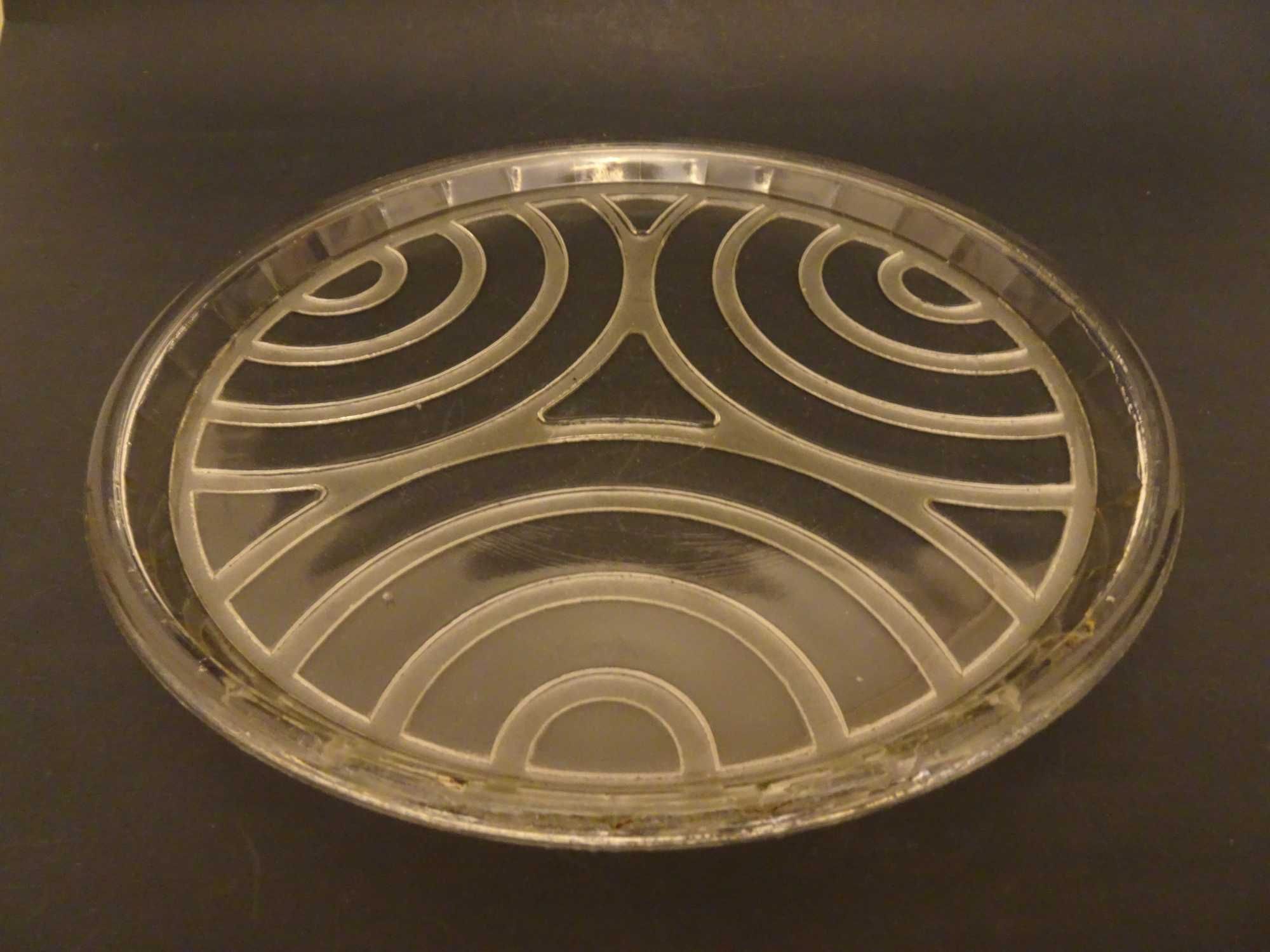 Taca pod karafkę, art deco, Hortensja, PRL, Vintage