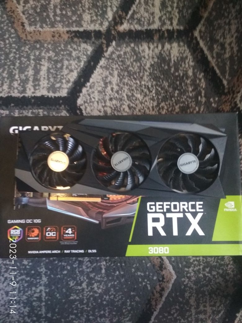 Відеокарта 3080 GIGABYTE GeForce RTX  GAMING OC 10G