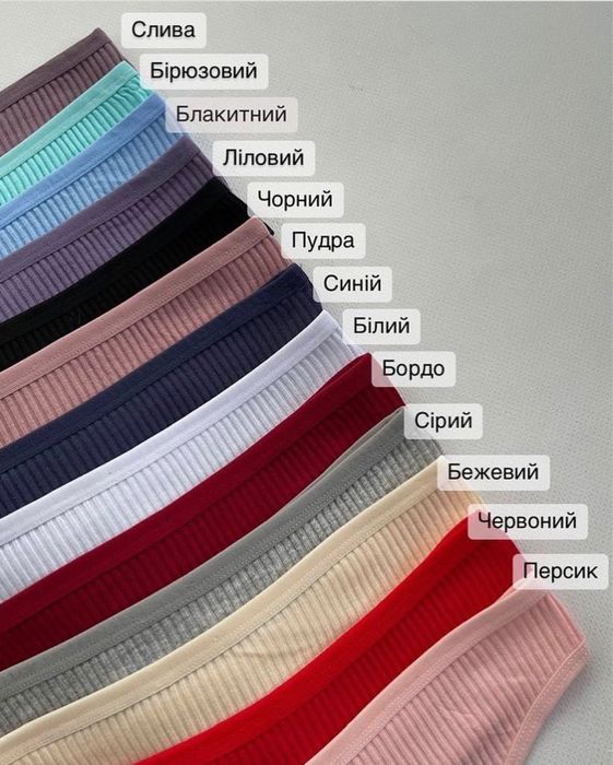 Трусики стрінги в рубчик