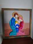 Quadro com figuras em relevo