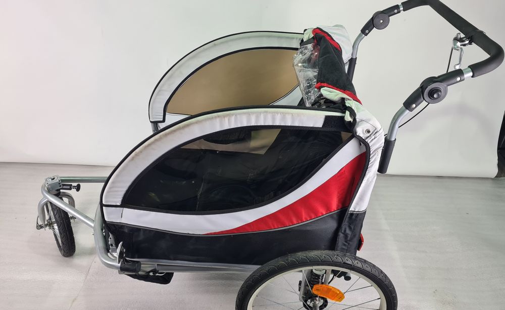 Przyczepka rowerowa dla 2 dzieci