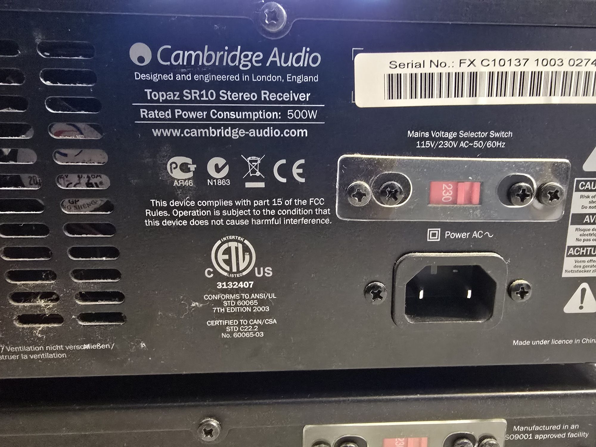 Zestaw amplituner+CD Cambridge Topaz  SR10 CD10