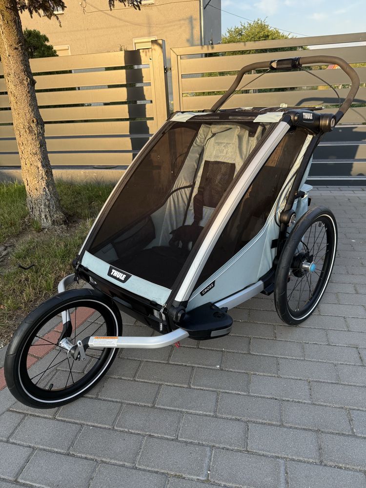 Thule Chariot Alaska 2 osobowy z hamulcem recznym+zestaw do joggingu