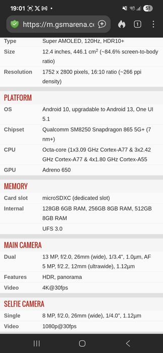 Samsung Tab S7 Plus 265GB + Capa Teclado Samsung