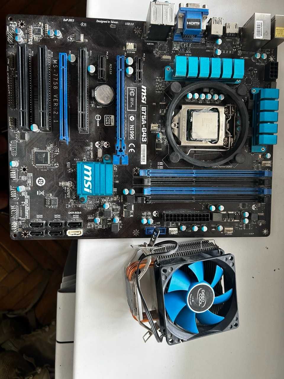 Материнская плата MSI B75A-G43. Процессор intel core i5 3570, 3.40 ghz