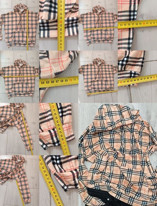 Zestaw 3 cz. krata uni na S M L xl łegi koszula + bluza komplet dres o