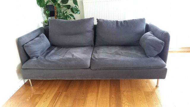 Ikea SÖDERHAMN sofa 3-osobowa, ciemnoszary