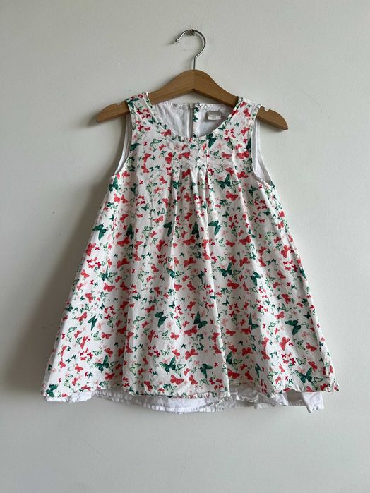 Name It sukienka dziewczęca letnia bawełna podszewka wesele motyle 104