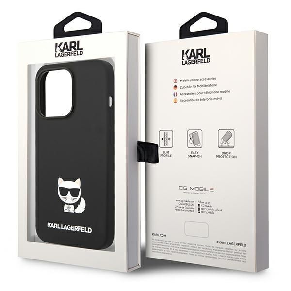 Etui Karl Lagerfeld dla iPhone 14 Pro 6,1" - Czarny Silicone Choupette