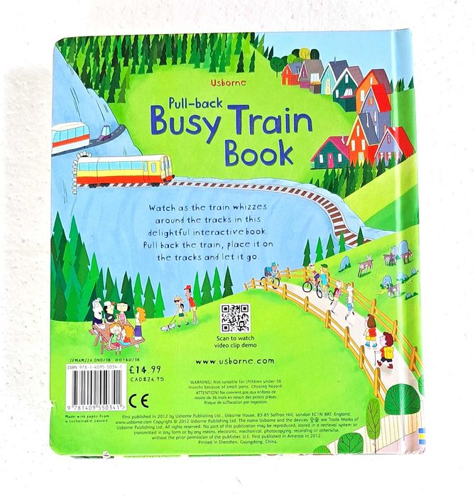 Usborne Busy Train Book Fiona Watt wersja angielska dla dzieci
