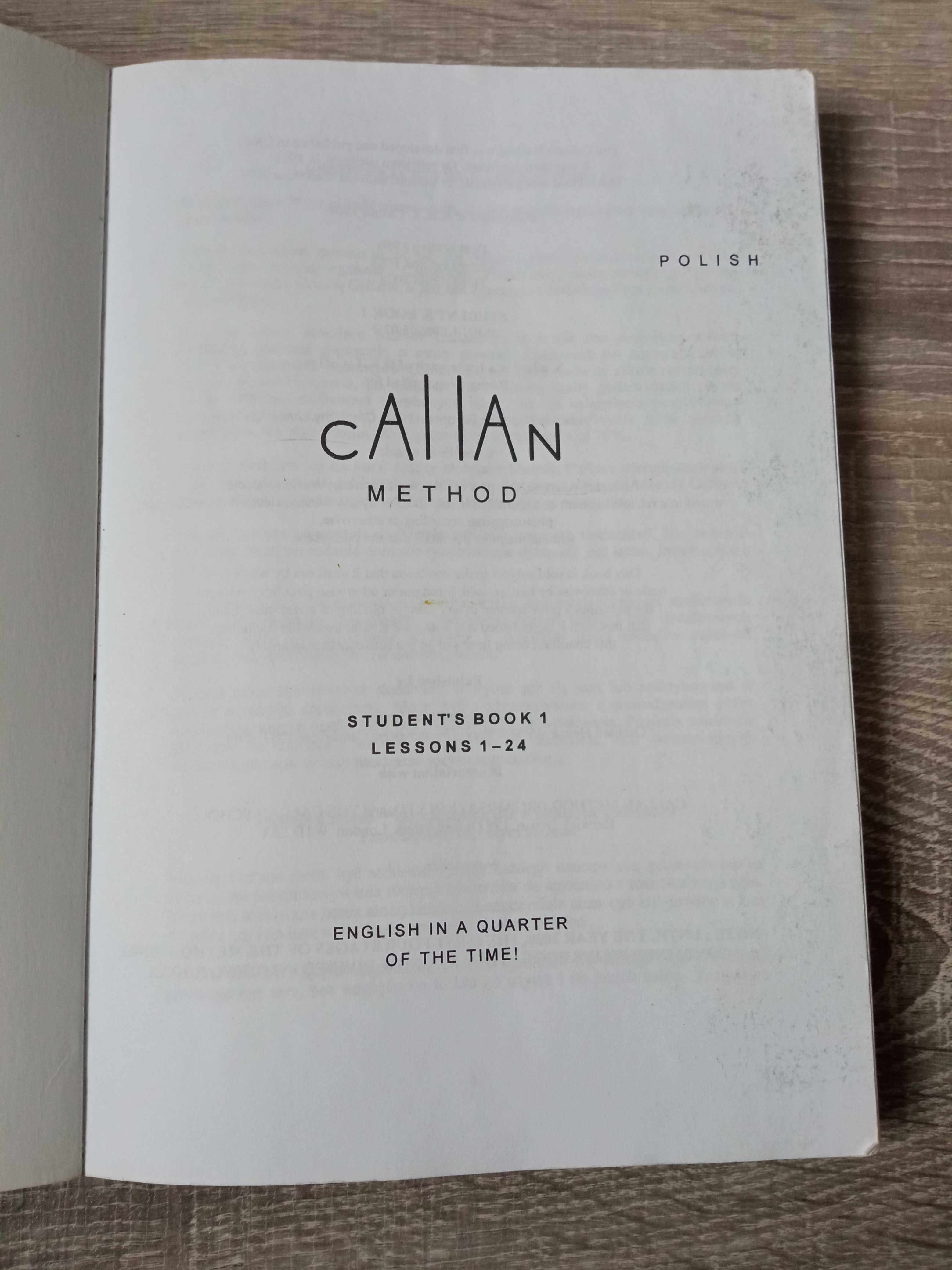 Książka do angielskiego Callan Method Student’s Book 1 Lekcja 1-24