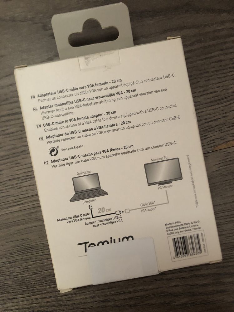 Adaptador USB C para VGA