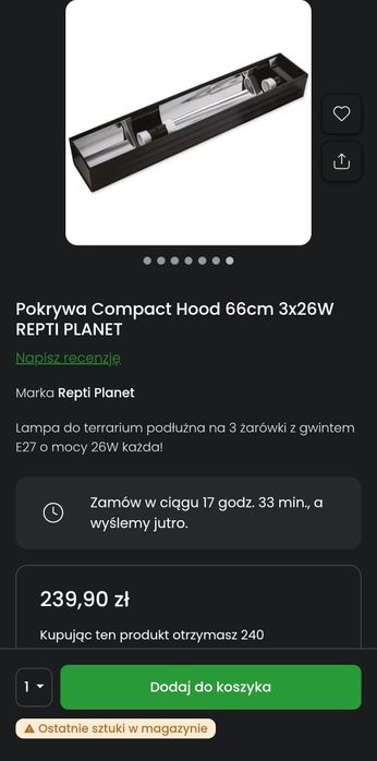 Oprawa Pokrywa Compact Hood 66cm 3x26W
REPTI PLANET