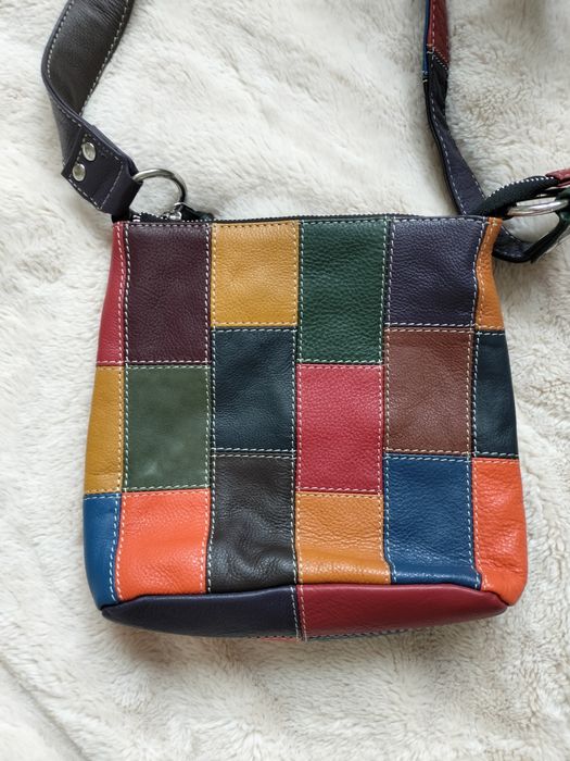 Skórzana Octopus kolorowa torba na ramię listonoszka stylowa oryginaln