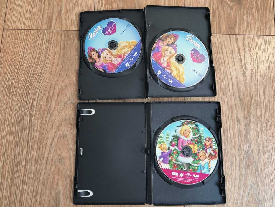 Filmy VCD Barbie Diamentowy Pałac i Idealne Święta + gratisy