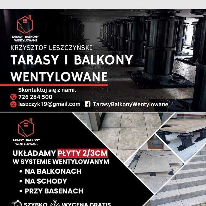 Tarasy i balkony wentylowane