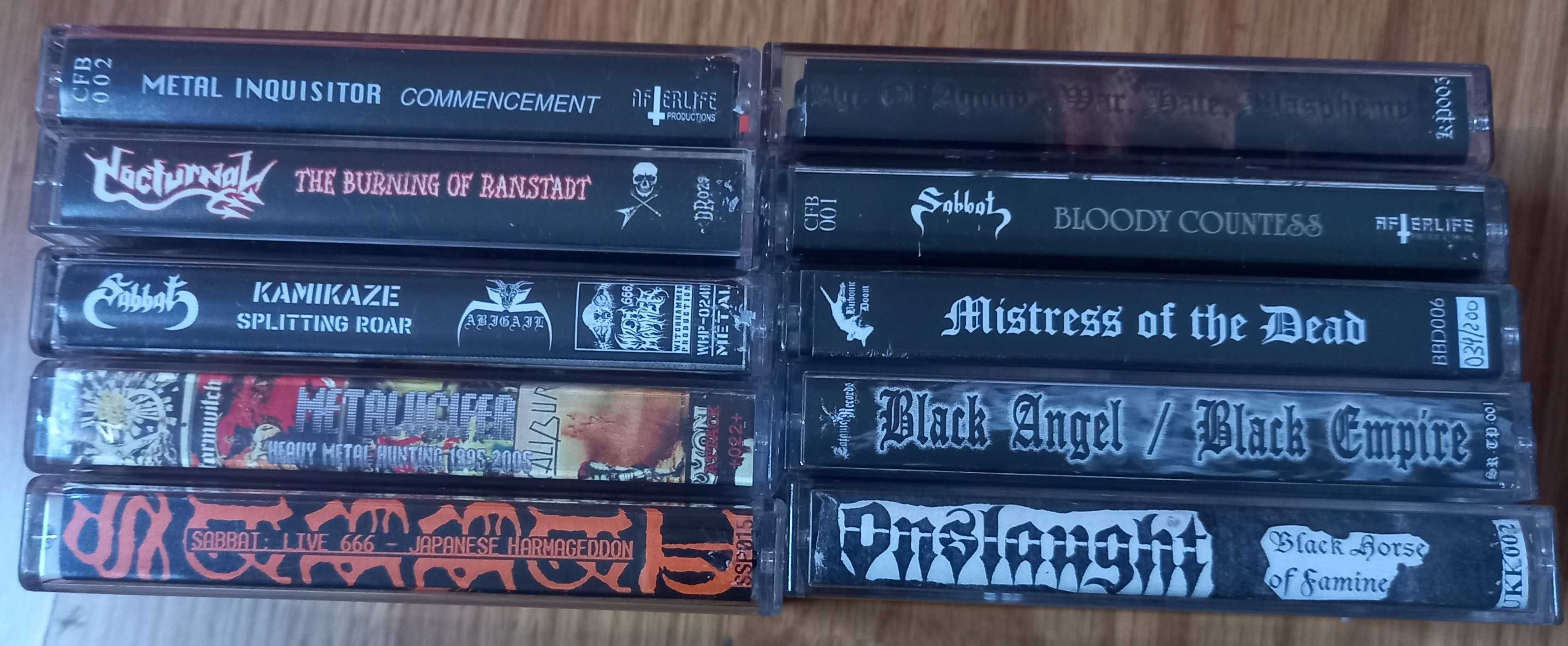 Cassetes Heavy Black Thrash Death Metal Sabbat Slayer Metalucifer