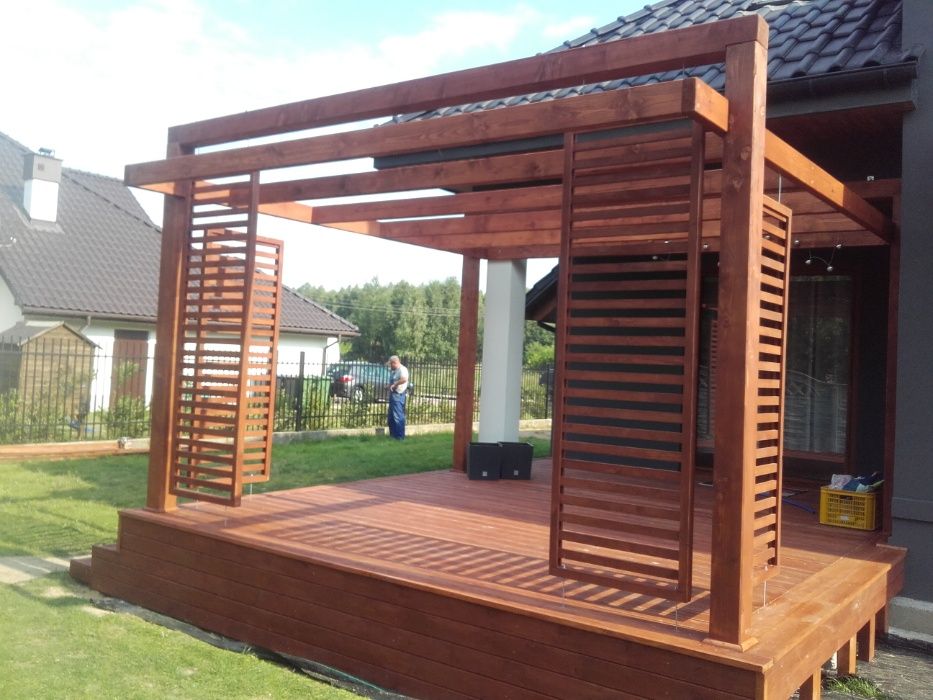 Tarasy drewniane zadaszenia tarasów