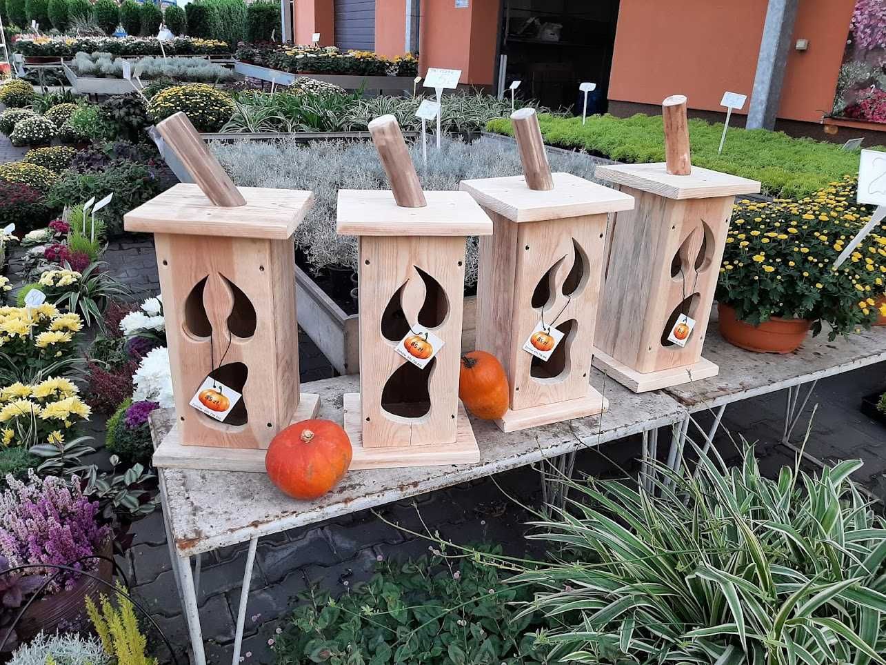 Lampion drewniany - Halloween