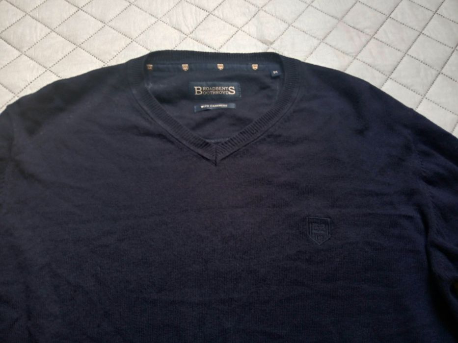 Sweter z Kaszmirem Granatowy M