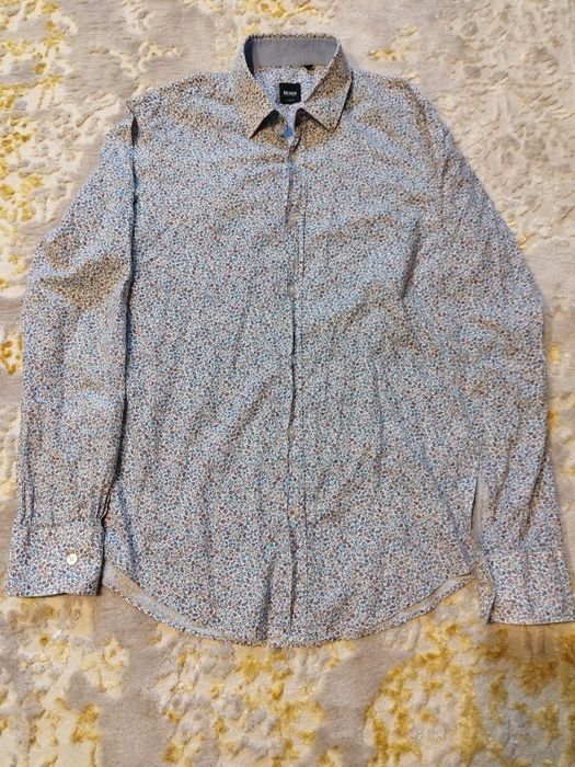 Koszula męska wzorzysta w kwiaty Hugo Boss rozmiar S