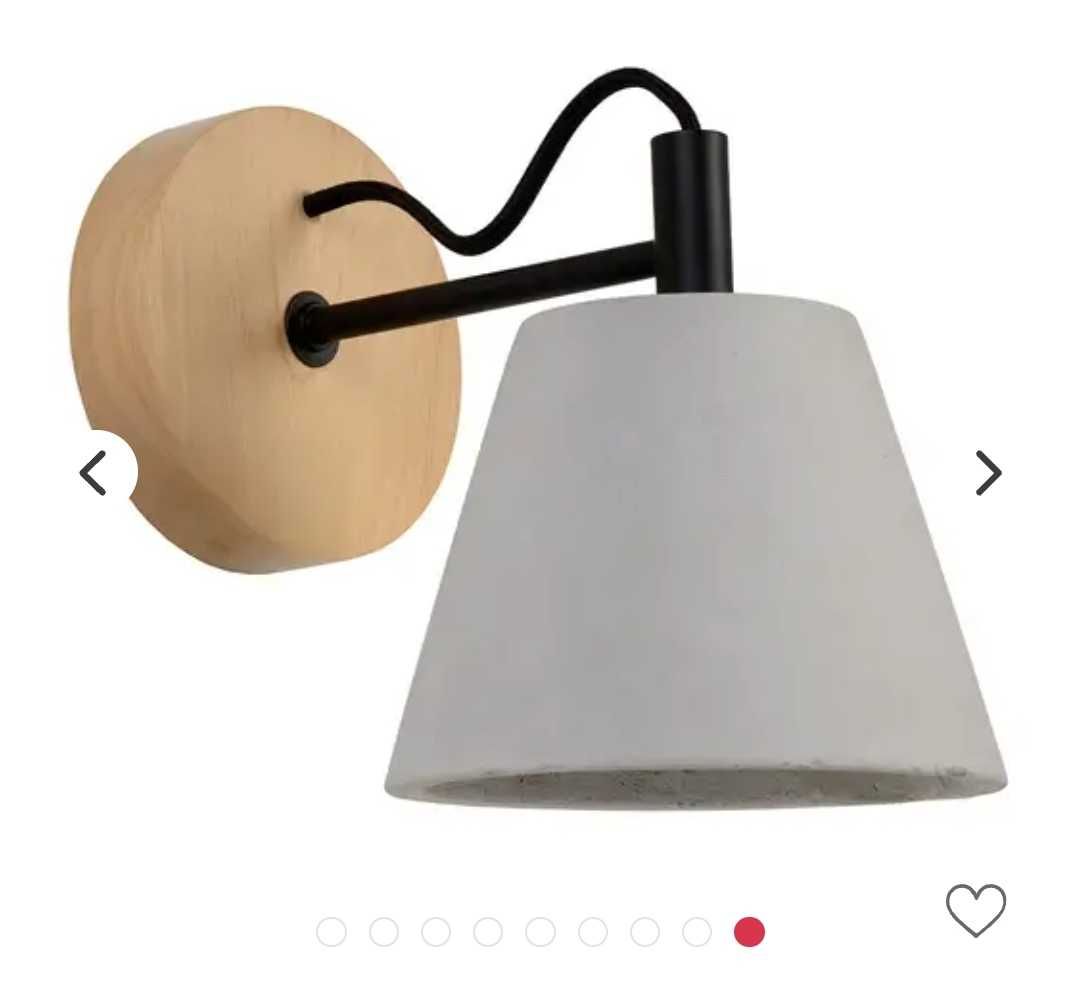 Lampa kinkiet z betonowym kloszem