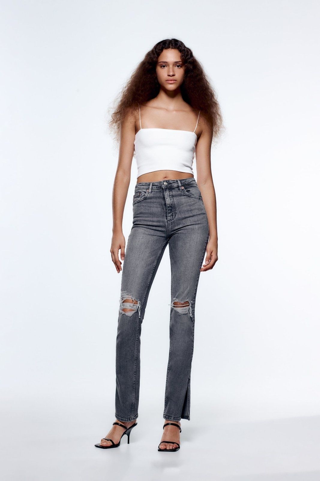 Джинси Zara split skinny.