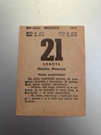 Kartka z kalendarza 21.wrzesień 1974