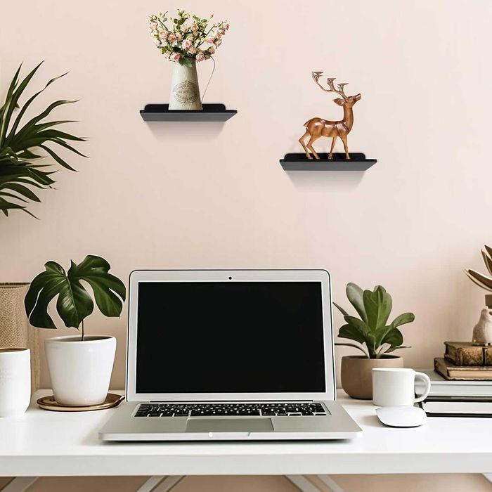 Regał, mała półka ścienna do kuchni, łazienki 11 x 10 x 2,3 cm, 2 szt.