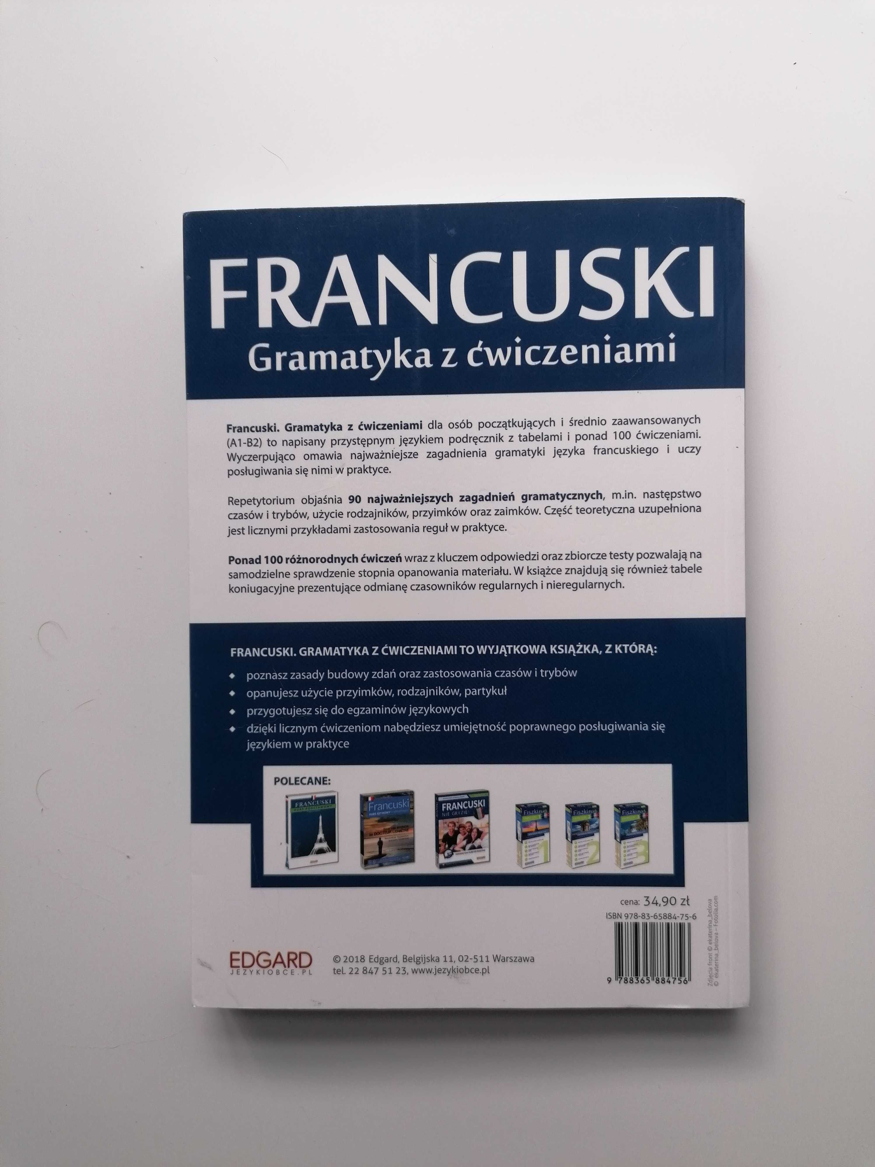 Książka Francuski gramatyka z ćwiczeniami, Edgard (do nauki j.franc.)