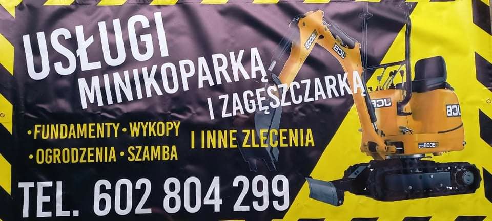 Usługi minikoparką i zagęszczarką