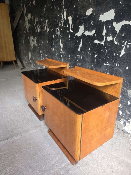 Toaletka i szafki nocne Jindrich Halabala Art deco vintage