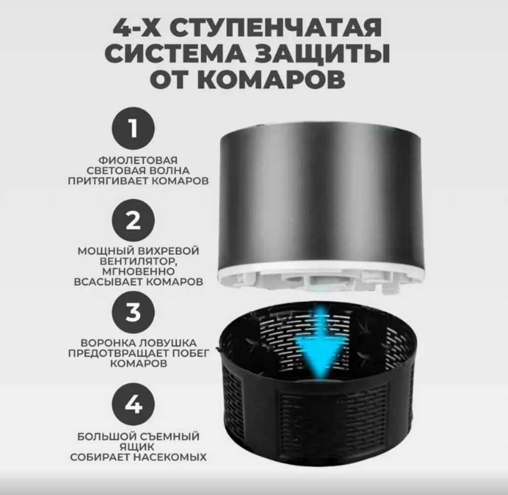 Лампа ловушка для комаров и насекомых Mosquito Killer Lamp