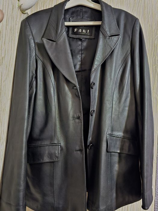 Трендовый кожаный пиджак бренд  Fani (Италия)