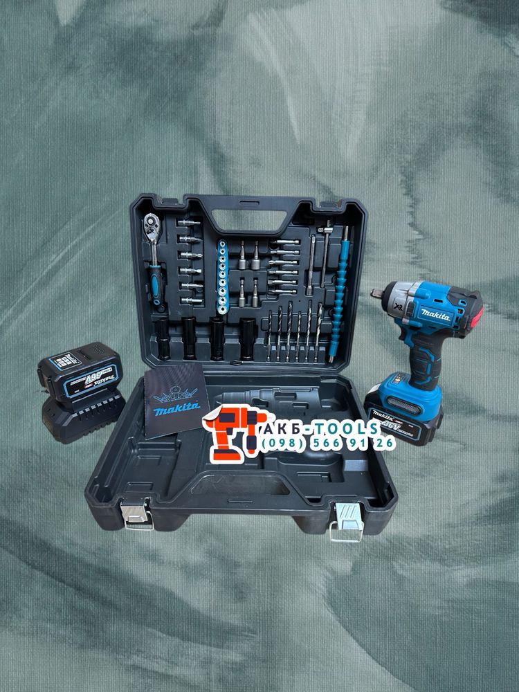 Акумуляторний Гайковерт Makita DTW650BL з набором розходніка 650Nm 36V