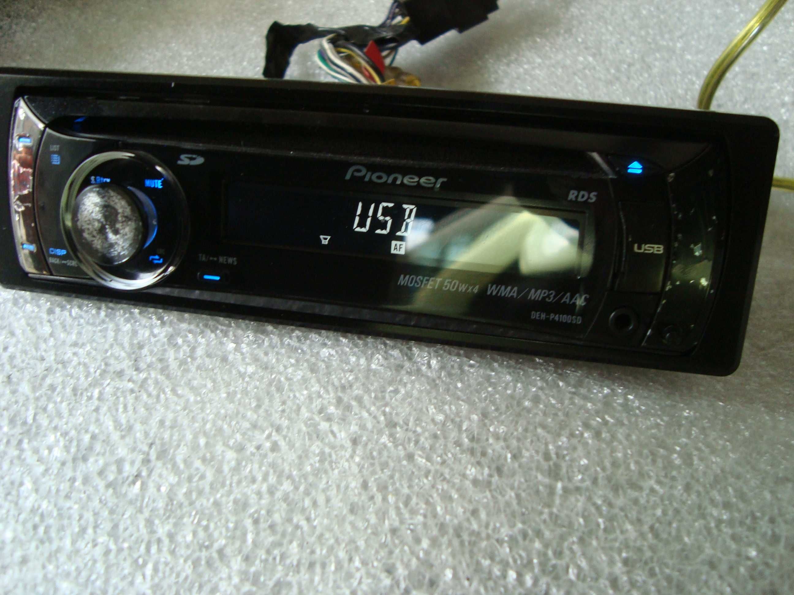 Radio samochodowe Pioneer DEH-4100SD CD USB MP3/WMA/WAV 4x50w karta SD