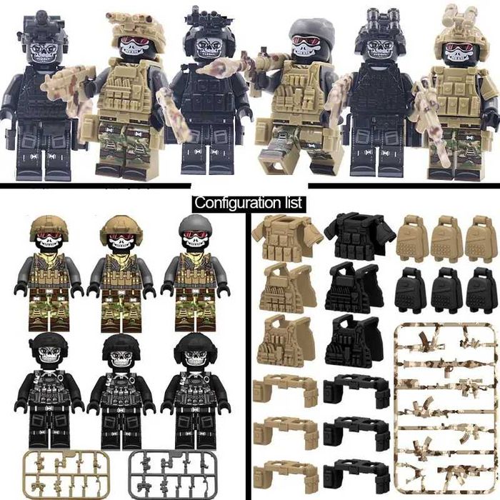 Конструктор фігурки військові спецназ солдатики поліція swat для лего