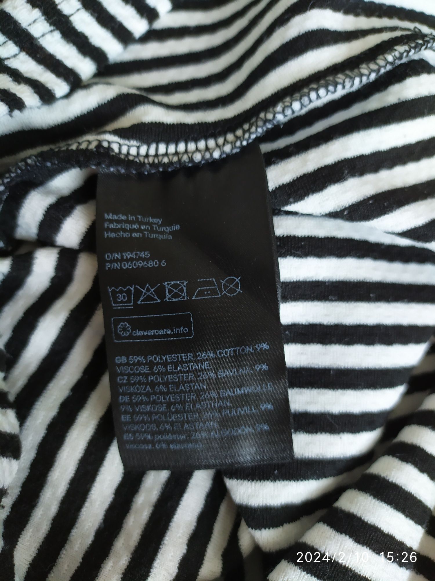 Sukienka w paski H&M MIDI 36