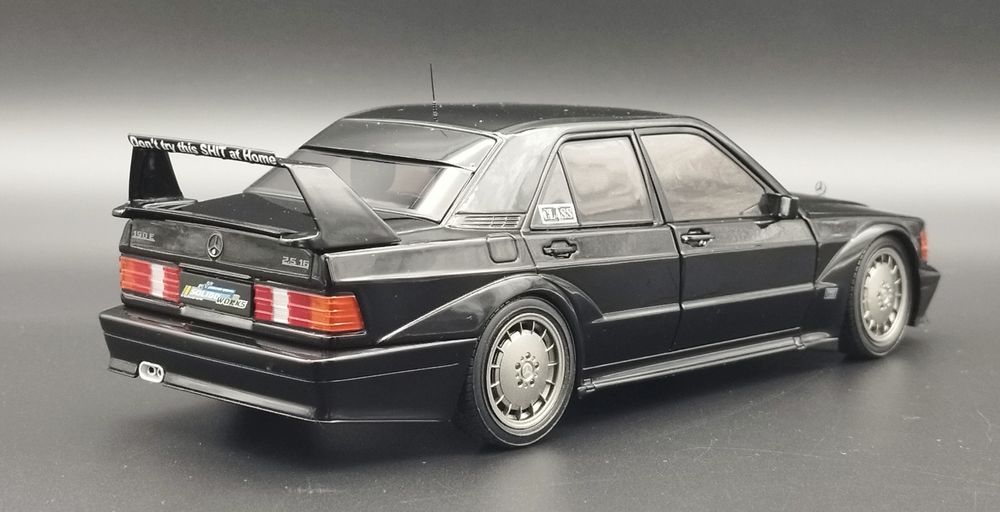 1:18 Solido 1990 Mercedes Benz 190E Evolution II EVO 2 Black Model