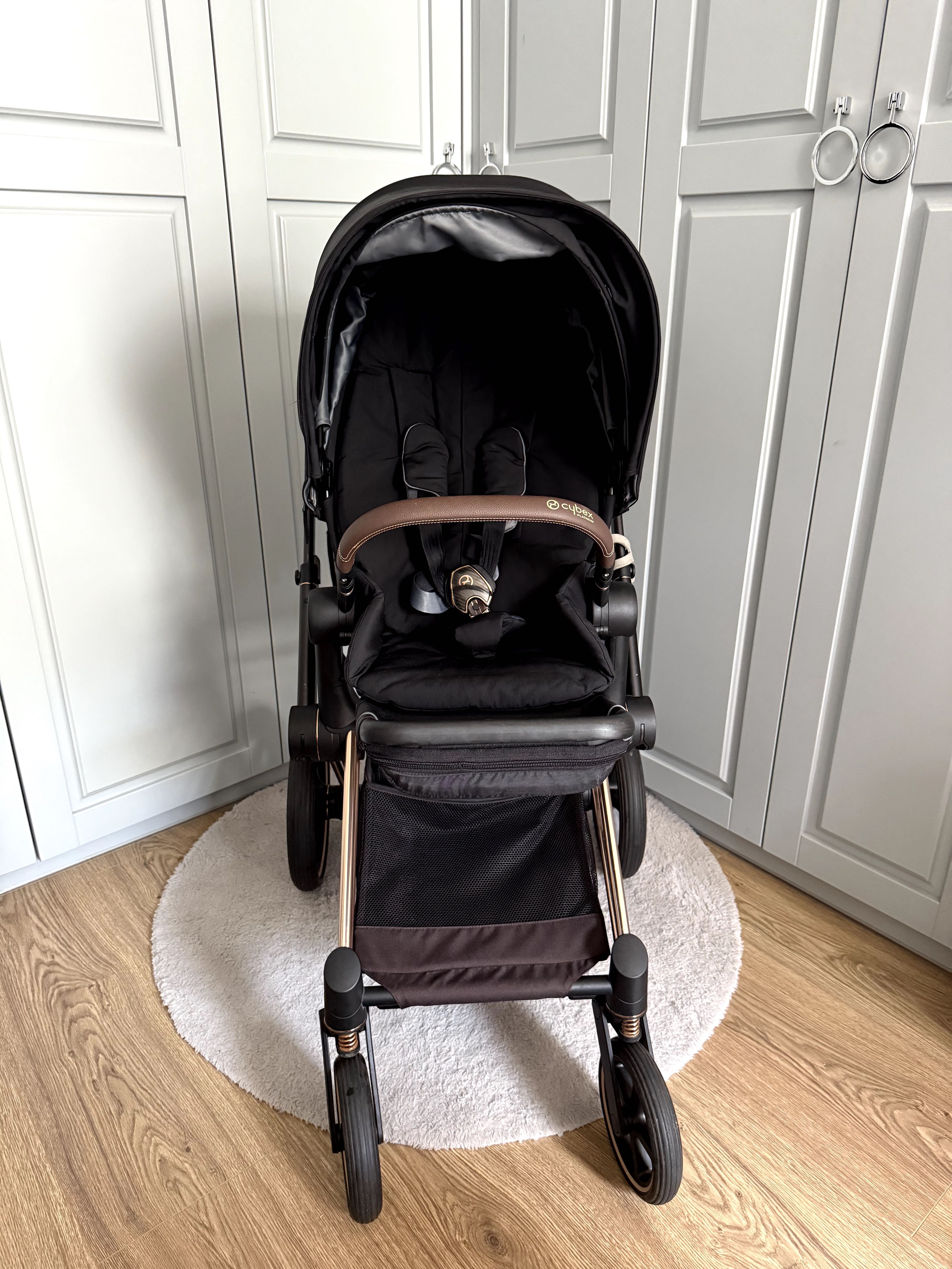 Wózek Cybex Priam Gold Rose – gondola + spacerówka + folia