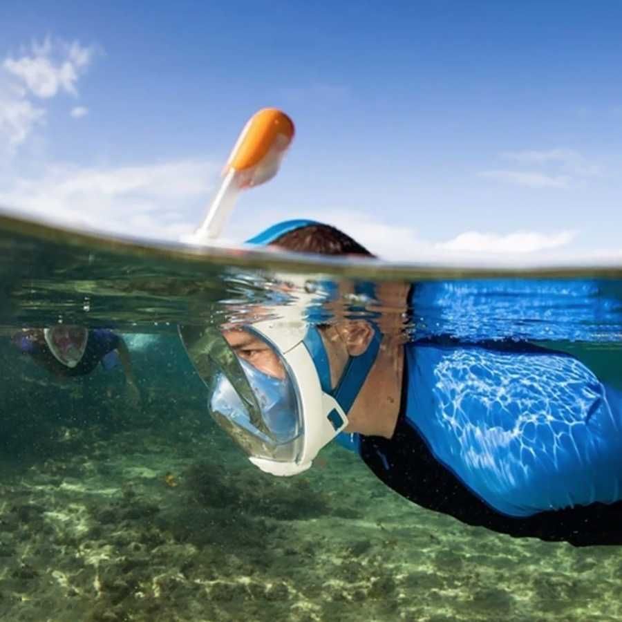 Maska do nurkowania snorkelingu dla dzieci S/M (1 rurka) niebieska