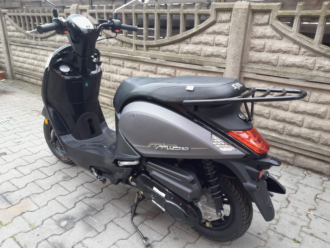Sym MIO 50cc.2021r.Retro.Tylko 2tys.km.Lekki.zwinny.mocny! Na dowód.T