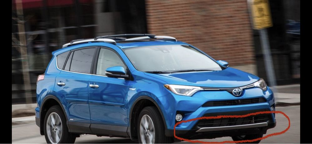 Toyota rav 4 2018 накладка бампера, губа