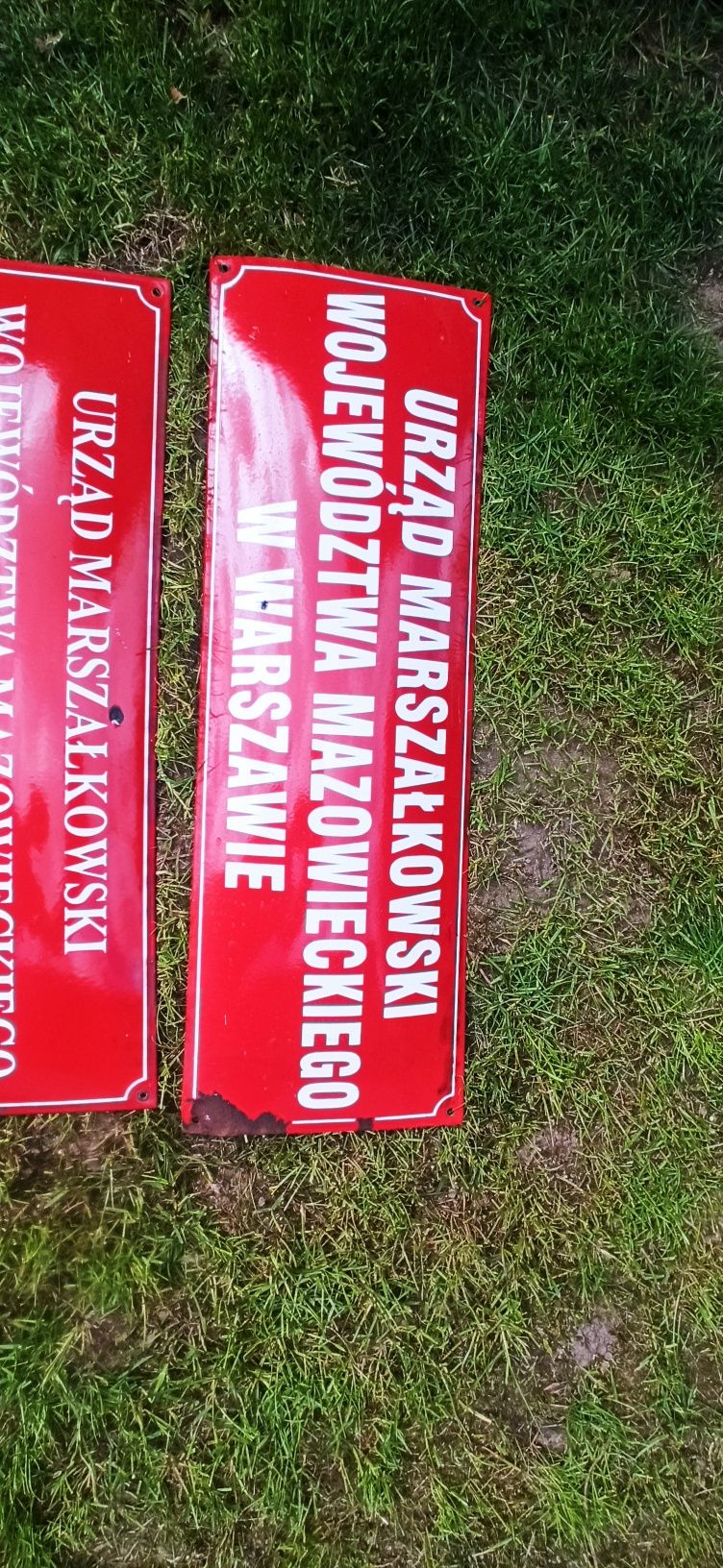 Stare emaliowane tablice z PRL-u